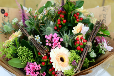 Rustic Country - This professionally designed bouquet of pretty pink and white flowers really is the perfect gift. It’s ready to display, easy to look after and is full of colour and texture. The garden flowers take centre stage and is beautifully complemented with a mix of favourite flowers, foliage and rustic accessories.