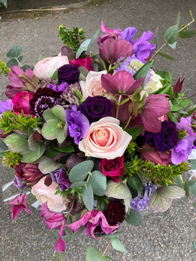 Ocean Song - A blend of flowers in shades of lilac, blue and lavender.