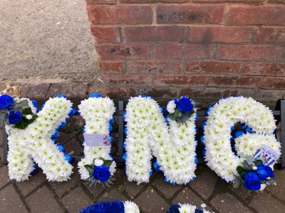 Funeral Letters - Floral names and words.