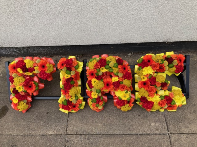 Letters - Names and words in flowers, using a mixture of colours and sizes to created something a little different.