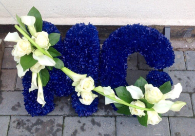 Funeral letters - Floral letter and names