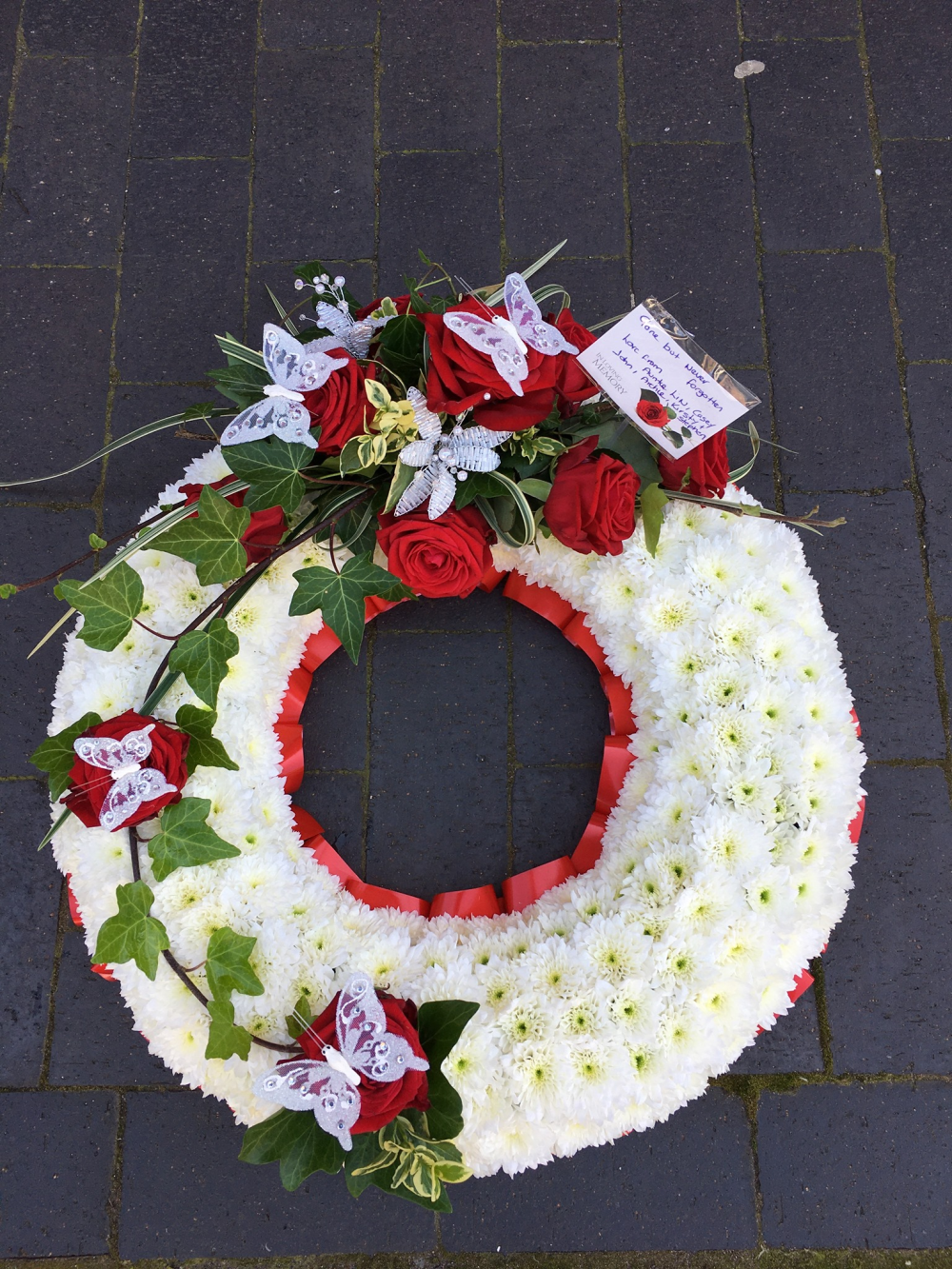 Red and White Wreath